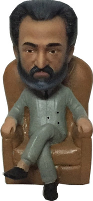 

Wowheads Rajinikanth Sitting Thalaiva Bobbleheads, Resin, 5 inches(Brown)