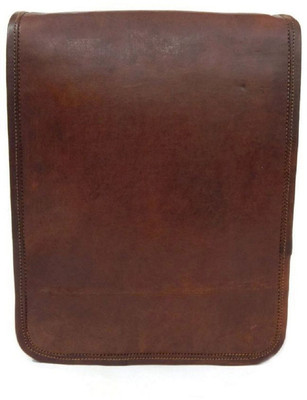 

Pranjals House Men & Women Casual Brown Genuine Leather Messenger Bag