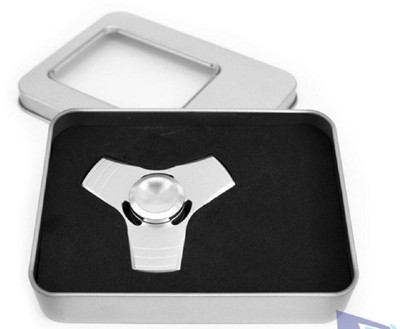 Venoo Fidget spinner metal, anti stress toy, metal body, spin time 1 min(Silver)