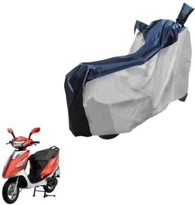 Vheelocityin Two Wheeler Cover for TVS(Scooty Streak, Silver, Black)