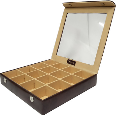 Essart 10080-Snakebit Brown Makeup and Jewellery Vanity Box(Brown)