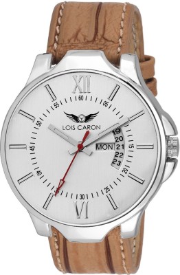 Lois Caron LCS-4116 WHITE DAY & DATE SERIES SE DAY AND DATE FUNCTIONING Watch  - For Men   Watches  (Lois Caron)