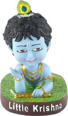 

Wowheads Little Krishna Lying Bobbleheads, Resin, 5 inches(Blue)