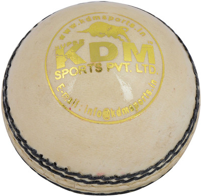 

KDM Sports Thunder Cricket Leather Ball(Pack of 1, White), Off white