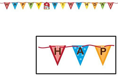 

PARTY PROPZ FARM HOUSE HAPPY BIRTHDAY Banner(8 ft, Pack of 1)