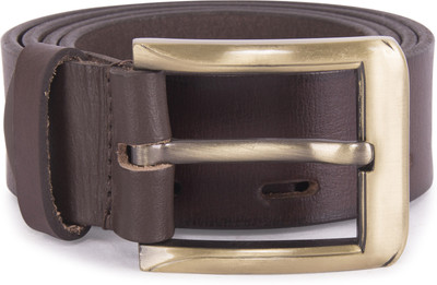 

PRINCE ENTERPRISES Men Party Brown Genuine Leather Belt, Dark brown