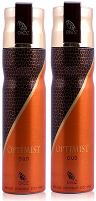 

Ekoz Optimist-Oudh Body Spray - For Men & Women(200 ml, Pack of 2)