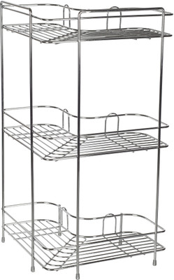 

Howards Three Tier Chrome Corner Stand Stainless Steel Kitchen Rack(Steel)