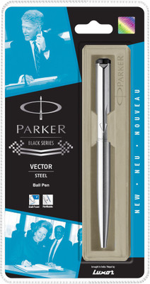 PARKER Vector Stainless Steel CT Ball Pen(Silver)