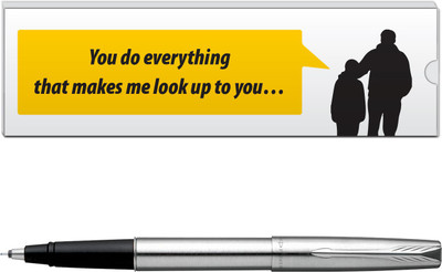 

Parker Frontier Stainless Steel CT with Dad Quote-7 Roller Ball Pen