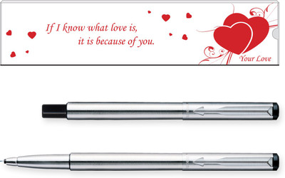

Parker Vector Valentine Edition Stainless Steel CT Roller Ball Pen