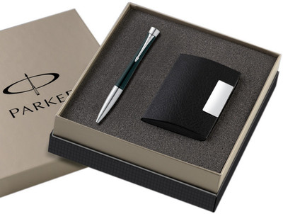 

Parker Urban Fashion London Black CT Visiting Card Holder Ball Pen