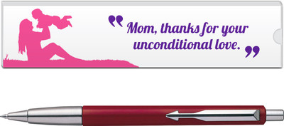

Parker Vector Std CT (Red) with Mom Quote-4 Ball Pen