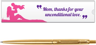 PARKER Classic Gold GT with Mom Quote-4 Ball Pen(Gold)