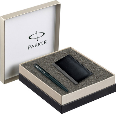 

Parker Frontier Matte Black CT with Card Holder Pen Gift Set