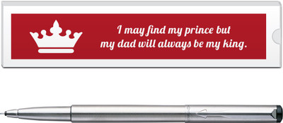 

Parker Vector Stainless Steel CT with Dad Quote-4 Roller Ball Pen