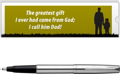 

Parker Frontier Stainless Steel CT with Dad Quote-3 Roller Ball Pen