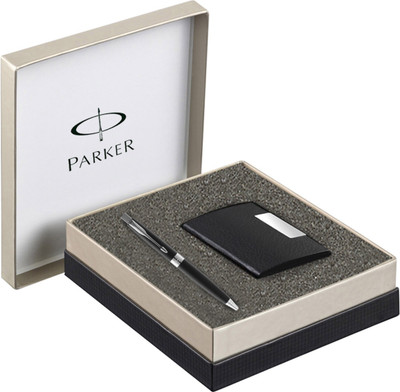 

Parker Aster Laque Black Ball Pen with Card Holder Ball Pen