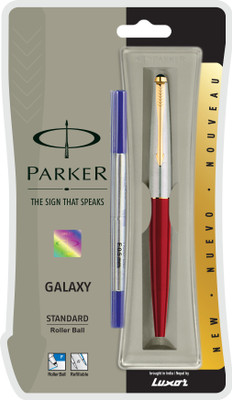 

Parker Galaxy Std Gold Trim (Red Body) Roller Ball Pen
