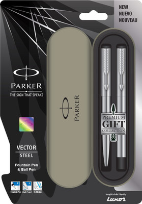 

Parker Vector Stainless Steel CT(FP) Pen Gift Set