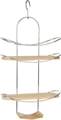 

Howards Shower Caddy - Chrome Bamboo Wall Shelf(Number of Shelves - 3, Beige, Steel)