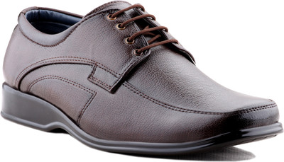 

Zebra Men's Derby Leather Black Shoes. Lace Up For Men(Brown