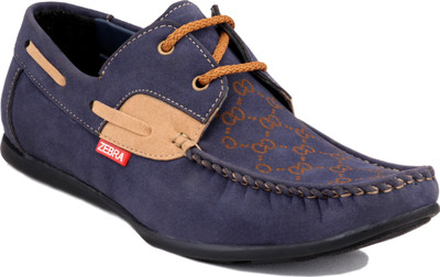 

Zebra Men's CasualLeather Shoe Casuals For Men(Blue