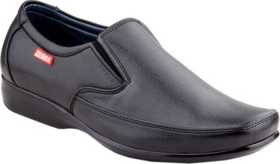 

Zebra Men's FormalLeather Shoe Slip On For Men(Black