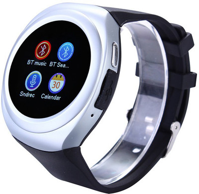 

Link+ S600 Black, Silver Smartwatch(Black Strap Regular)