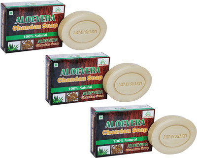 

AryanShakti Chandan Aloevera Soaps(225 g, Pack of 3)