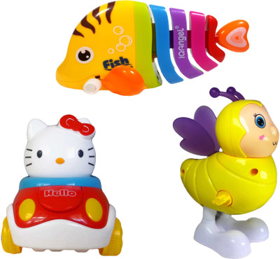 

Toys spot Premium Quality 3 in 1 (Hello Cartoon car;Honey Bee;Fish) …(Multicolor)