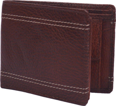 

Krosshorn Men Brown Genuine Leather Wallet(9 Card Slots)