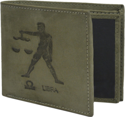 

Krosshorn Men Green Genuine Leather Wallet(9 Card Slots)