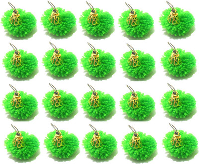 AM Pom pom green tassels for making earrings/caps/dress borders/arts/crafts/decorations