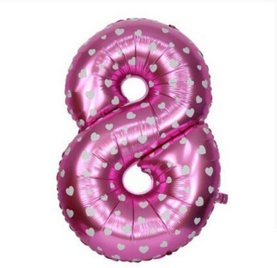 

Smartcraft Printed Number Foil 8 Balloon(Multicolor, Pack of 1)
