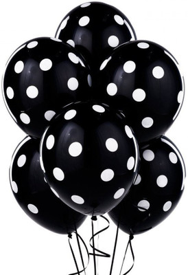 

Shop Online Printed BLACK POLKA Balloon(Black, Pack of 8)
