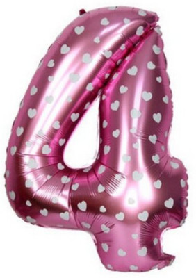 

Smartcraft Printed Number Foil 4 Balloon(Multicolor, Pack of 1)