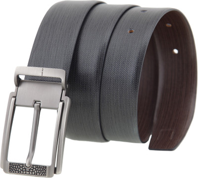 

CANFLY Men Formal, Casual Brown Genuine Leather Reversible Belt, Black