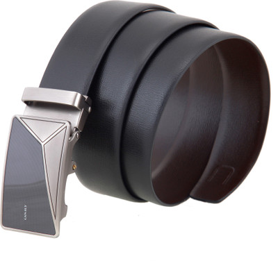 

CANFLY Men Formal, Casual Brown Genuine Leather Reversible Belt, Black