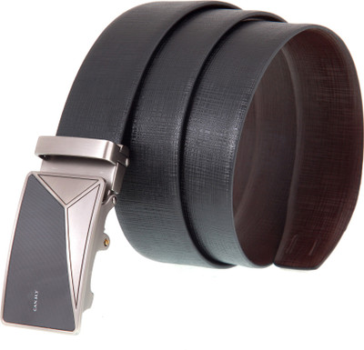 

CANFLY Men Formal, Casual Brown Genuine Leather Reversible Belt, Black