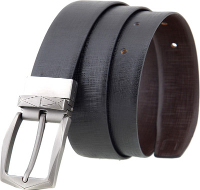 

CANFLY Men Formal, Casual Brown Genuine Leather Reversible Belt, Black