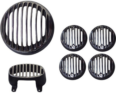 

Almos Grill Set for Bajaj Avenger 220 DTS i-Tail light+Indicator For Bike Headlight Grill(Black)