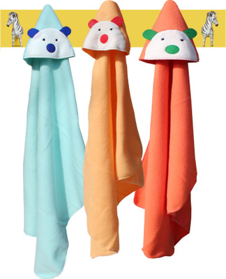 

My NewBorn Plain  Hooded Baby Blanket(Polyester, Beige, Red, Green, Beige;green;red