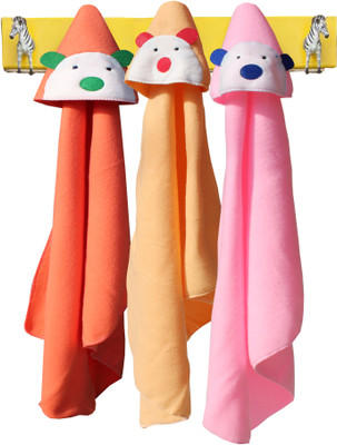 

My NewBorn Plain  Hooded Baby Blanket(Polyester, Beige, Pink, Red