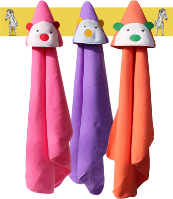 My NewBorn Plain  Hooded Baby Blanket(Polyester, Red, Maroon, Purple, Maroon;purple;red