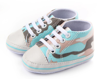 

Oosme Cyan Army Cotton Fabric New Born Boy & Girl Baby Shoes ( Booties(Toe to Heel Length - 12 cm ARMY CYAN)