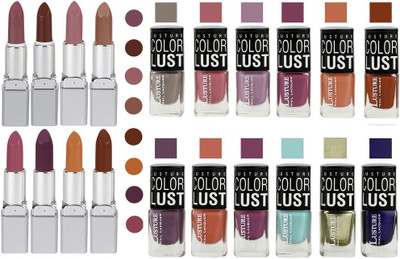 

Ramble Lipstick and Nail polish Neon Shades set of 20(Set of 20)