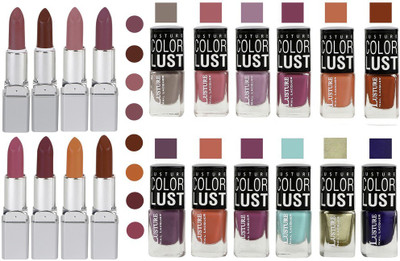 Ramble Lipstick and Nail polish Neon Shades set of 20(Set of 20)