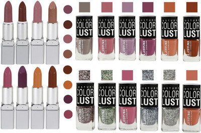 

Ramble Lipstick and Nail polish Neon Shades(Set of 20)