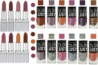 

Ramble Lipstick and Nail polish Neon Shades set of 20(Set of 20)